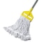 Rubbermaid Commercial 1 in Looped-End Wet Mop, White, Cotton/Synthetic, PK6, FGA41206WH00 FGA41206WH00 - alternate 3